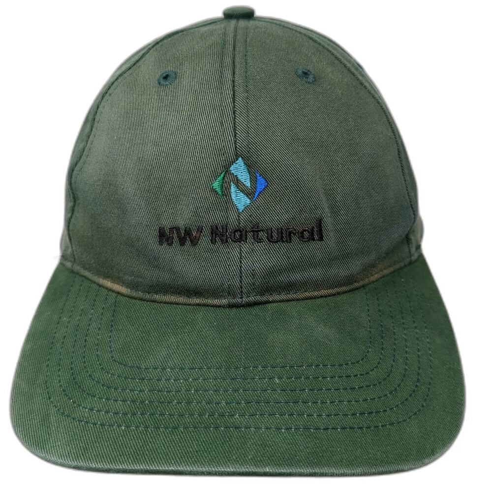 Richardson Baseball Cap Green One Size Strapback Cotton NW Natural Logo Hat